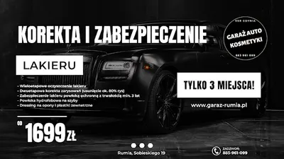 Garaż Auto Kosmetyki - Detailing, Naprawa Rys, Powłoki ochronne, Serwis Opon